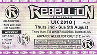 Rebellion 2018, Winter Gardens, Blackpool